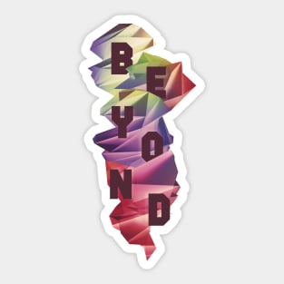 BEYOND - Polygonal Typography Diamonds Sticker